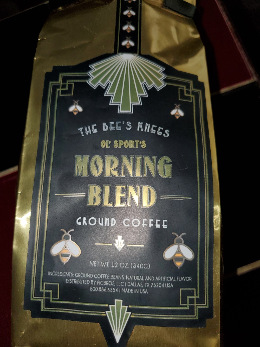 Qty. 5 - 12oz. Sealed Packs Morning Blend Ground Coffee - Gold & Black
